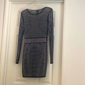 Windsor Black Rhinestone Embellished Dress Sixe M